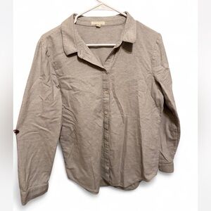 Eileen Fisher Casual Grey Organic cotton Button Down Shirt